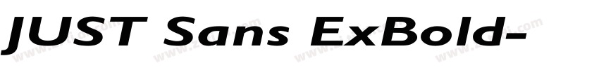 JUST Sans ExBold字体转换